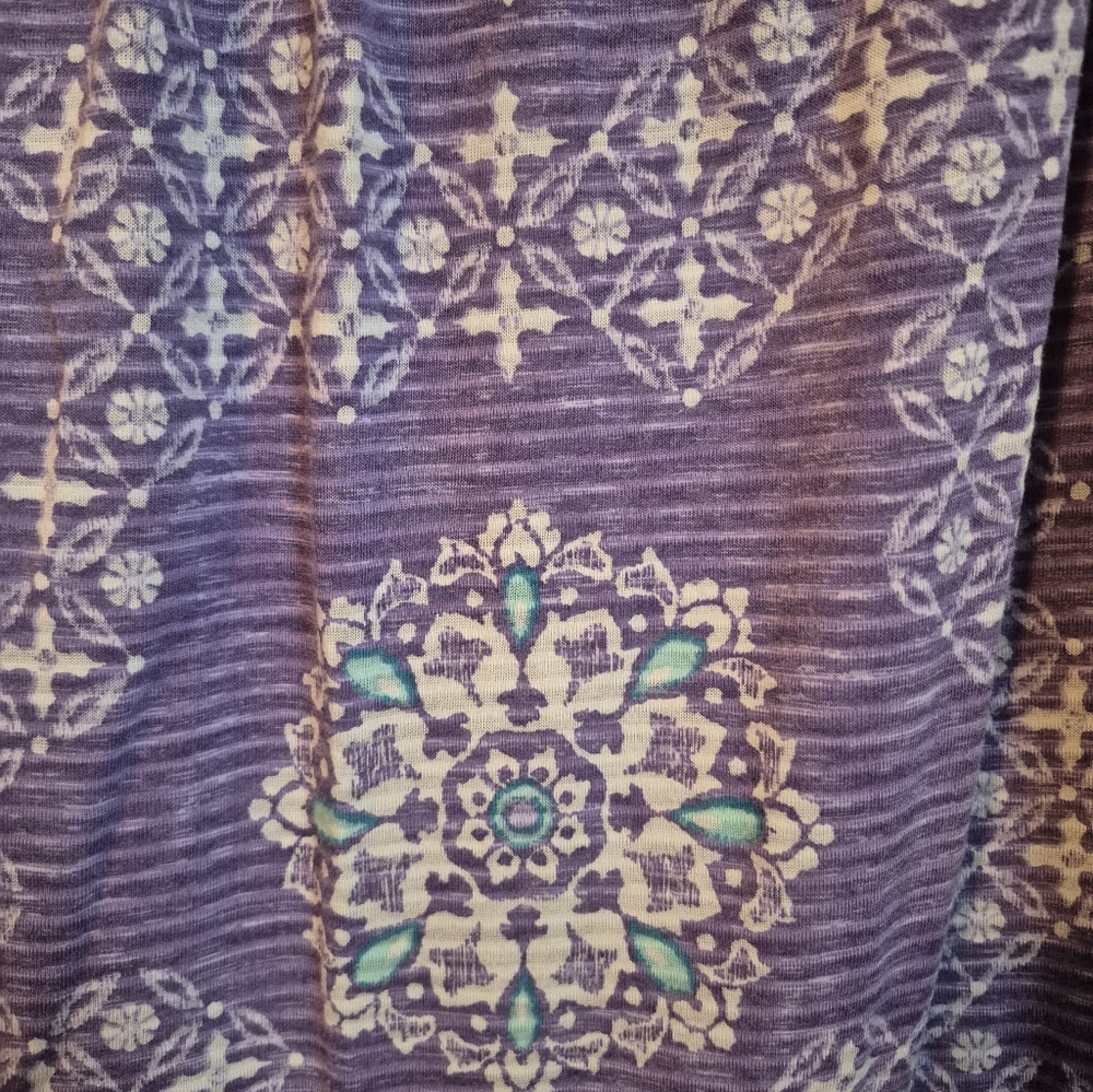 Women's Purple Mandala Pattern Tank Top - Picture 4 of 5